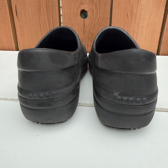 Crocs Bistro Black Slip Resistant Clogs W10 - Picture 4 of 9